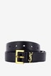 Ceinture fine en cuir monogrammée Cassandre