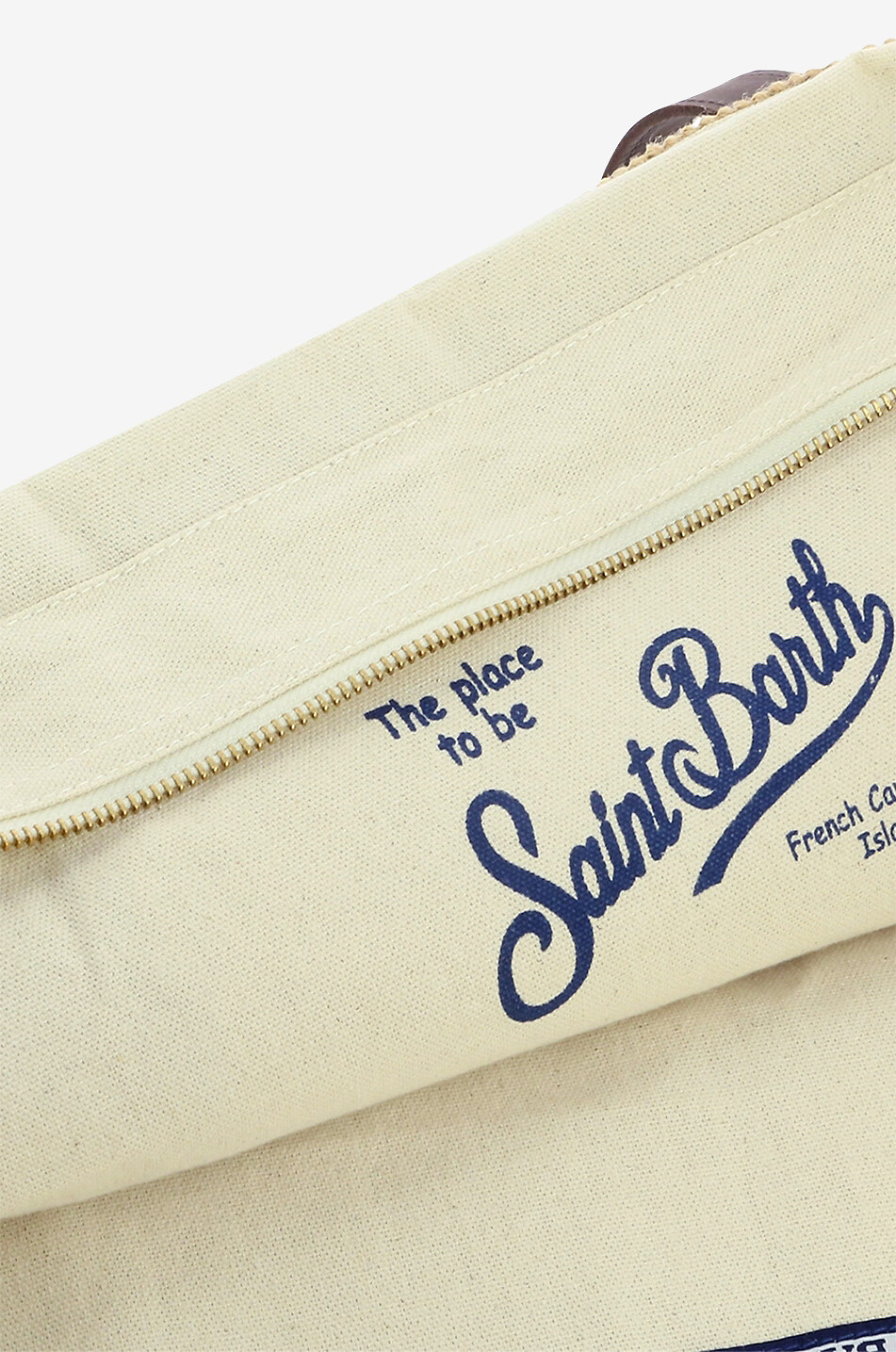 MC2 SAINT BARTH Helene large flower embroidered jute shopper Women BEIGE 5