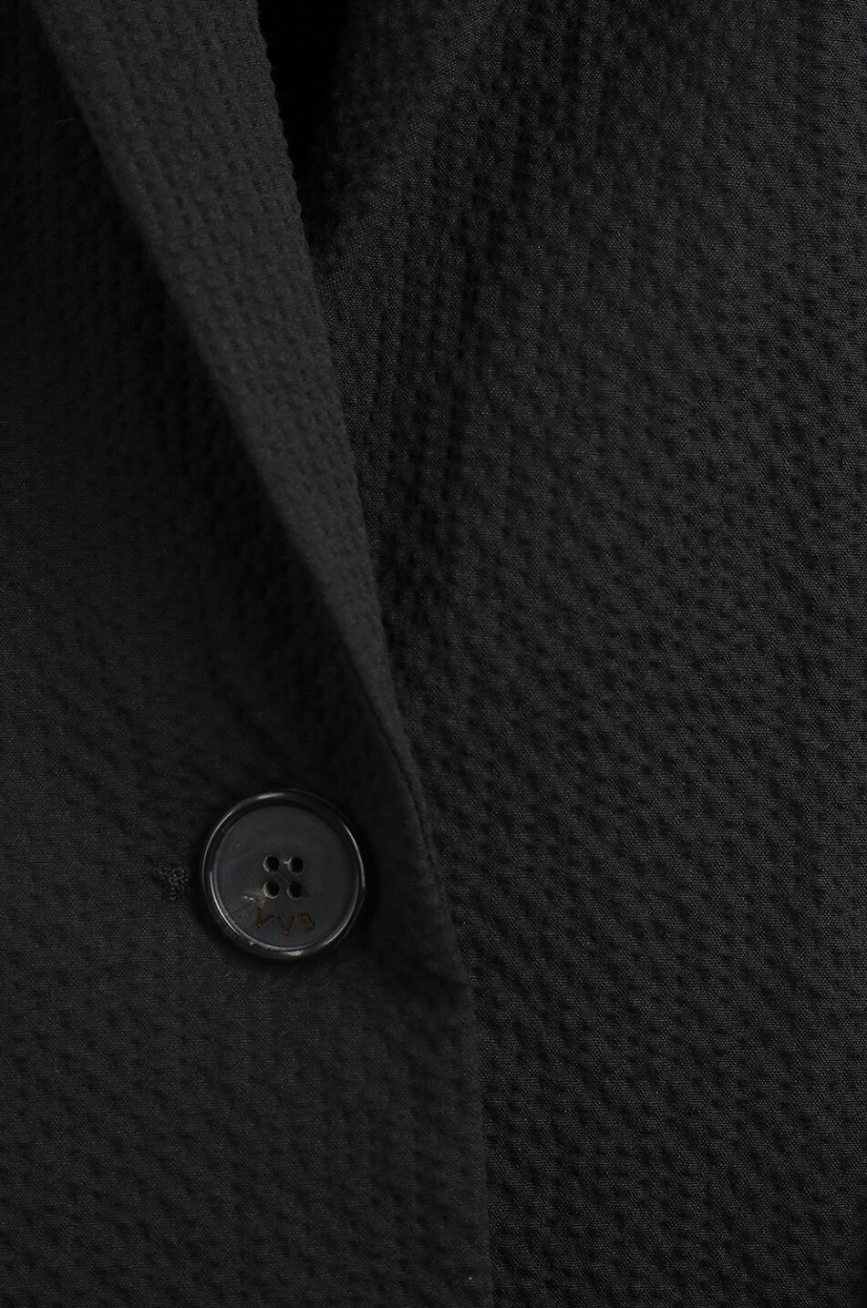 VICTORIA VICTORIA BECKHAM Blazer à boutonnage simple en seersucker de coton Femme NOIR 3