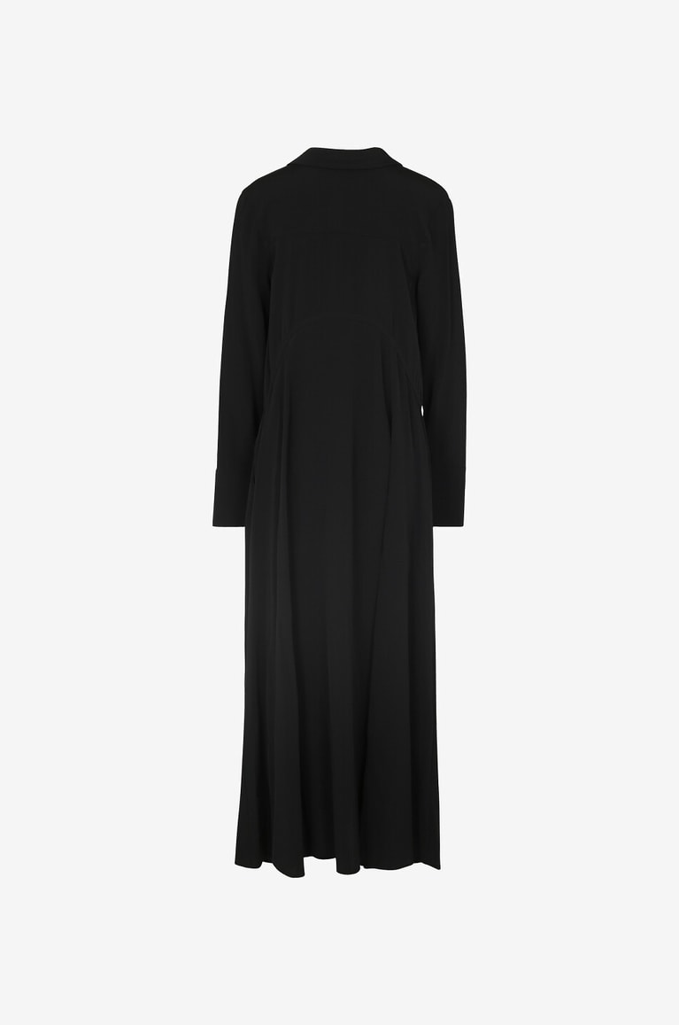 VICTORIA VICTORIA BECKHAM Oversize crepe dress with plunging back cut-out Women BLACK 2