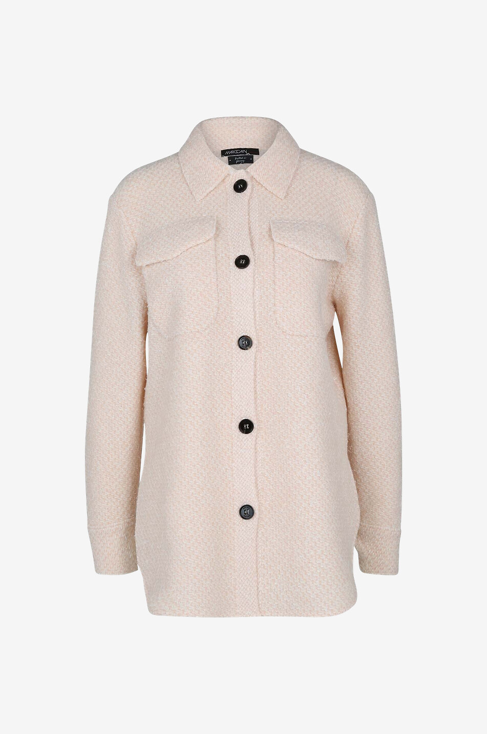 MARC CAIN Hemdjacke im Reisstrick Damen Hellbeige 1