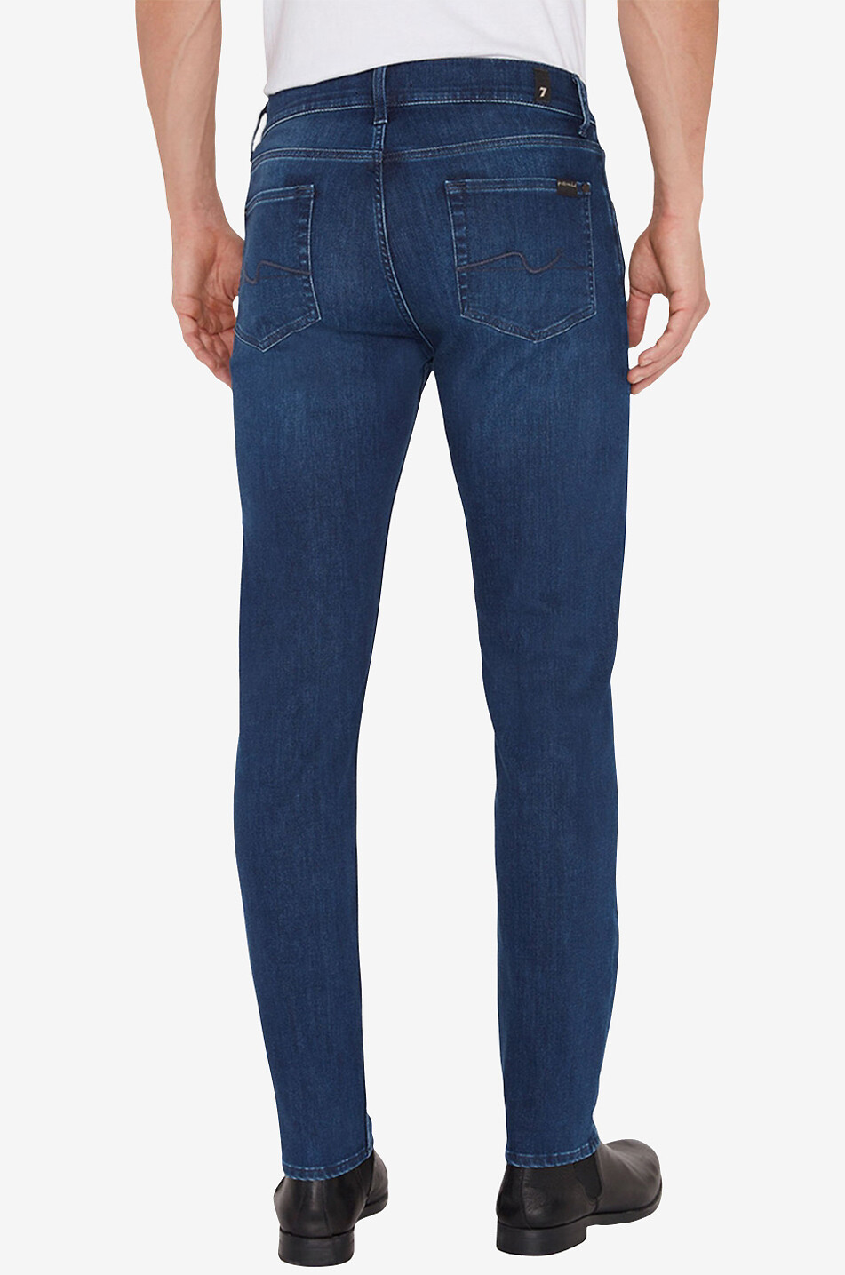 7 FOR ALL MANKIND Jean slim Slimmy Tapered Luxe Performance Herren MITTELBLAU 4