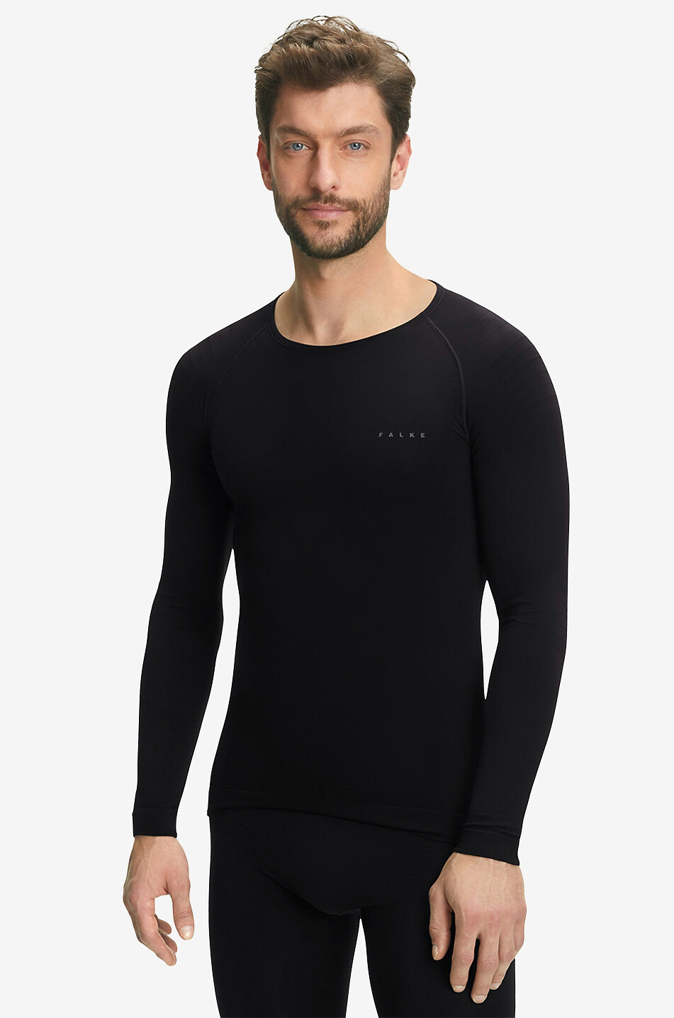 FALKE Langarm-Ski-Unterhemd Warm Tight Fit Herren SCHWARZ 2