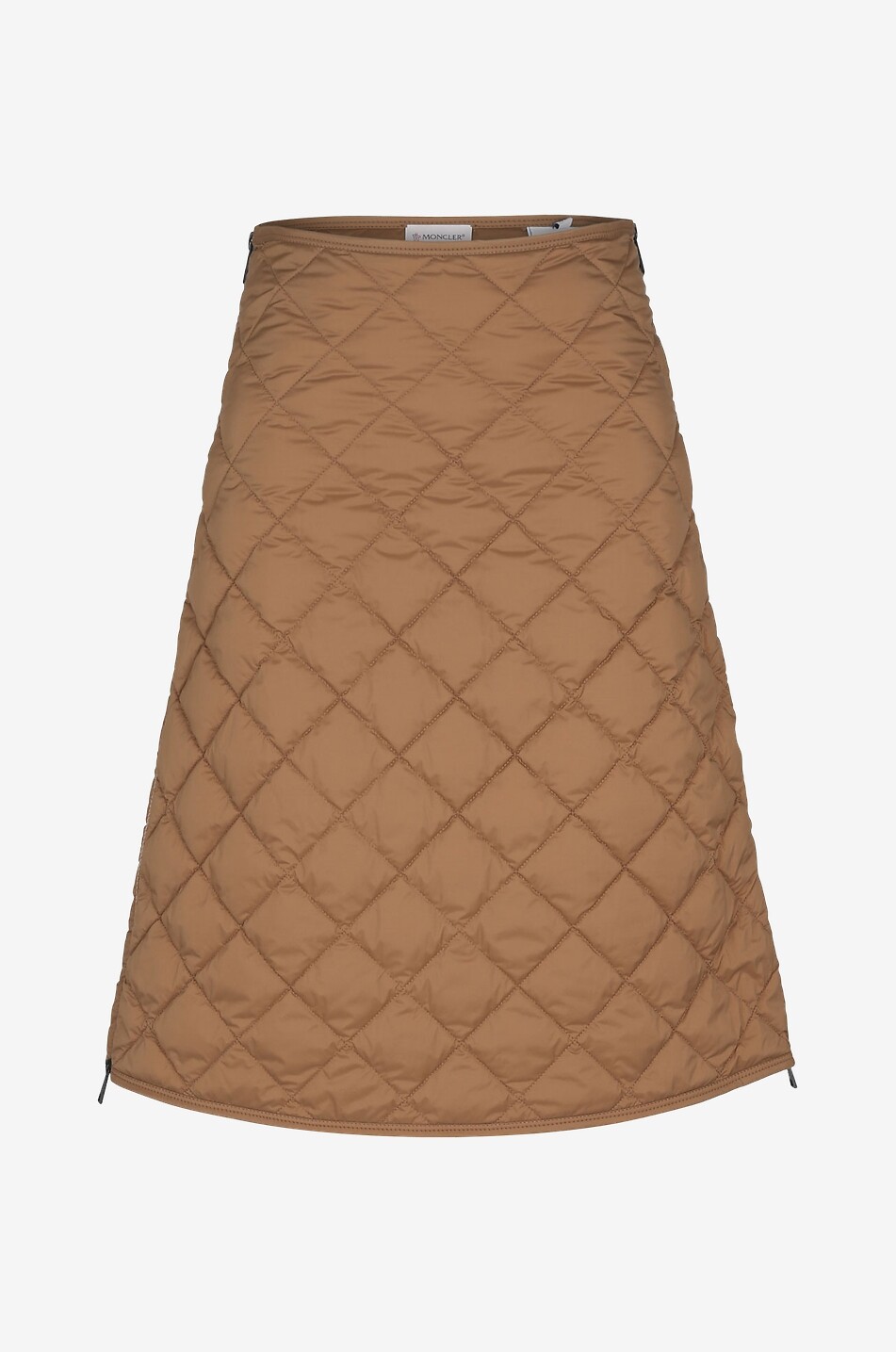 MONCLER Kurzer Rock aus gestepptem Nylon Damen BEIGE 1