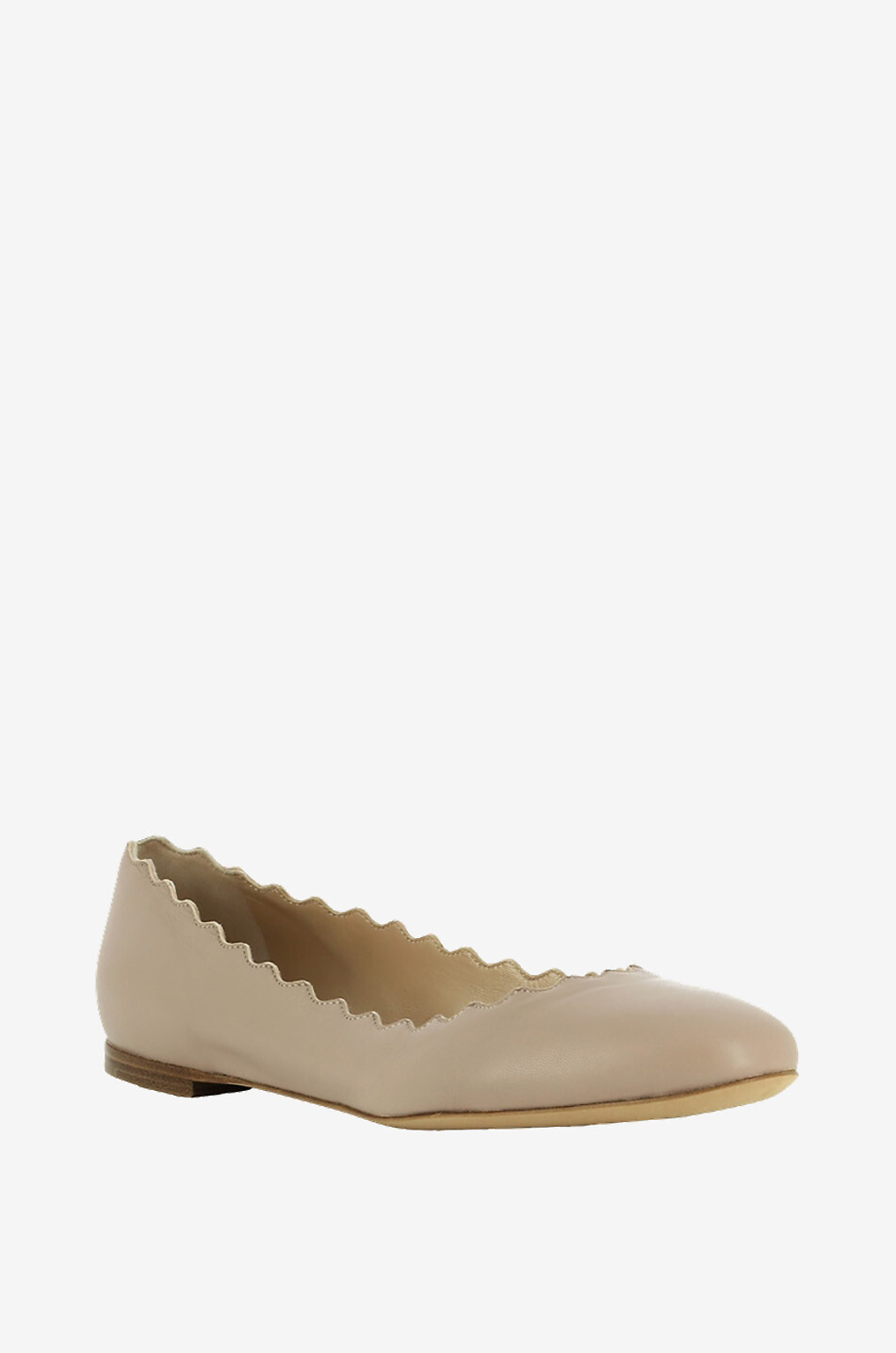 Ballerines en cuir à bords échancrés Lauren