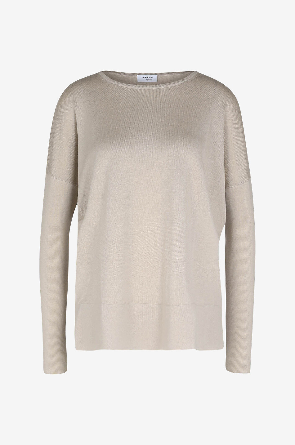 AKRIS PUNTO Pull boxy en laine vierge responsable Femme Beige clair 1