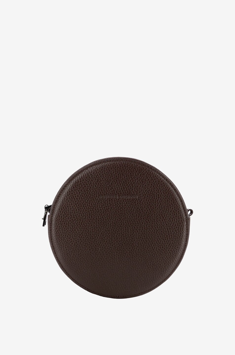 FABIANA FILIPPI Grained leather circle handbag Women DARK BROWN 1