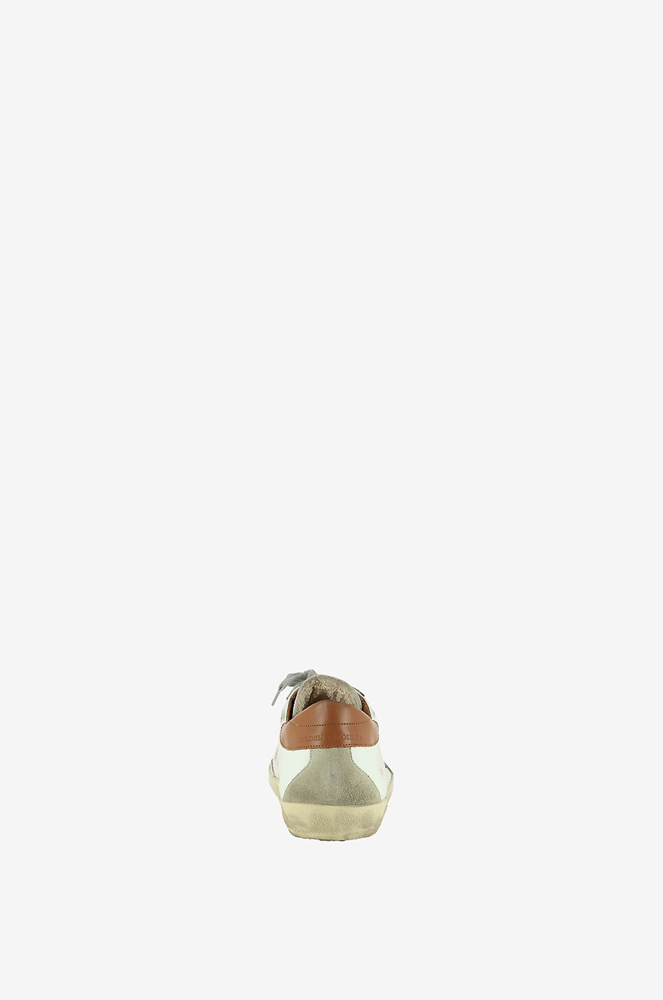 GOLDEN GOOSE Baskets à lacets en cuir Superstar Homme BLANC 4