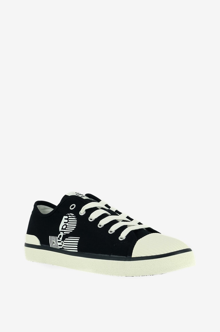 ISABEL MARANT Baskets basses à lacets en toile imprimée logo Binkooh Homme NOIR 1