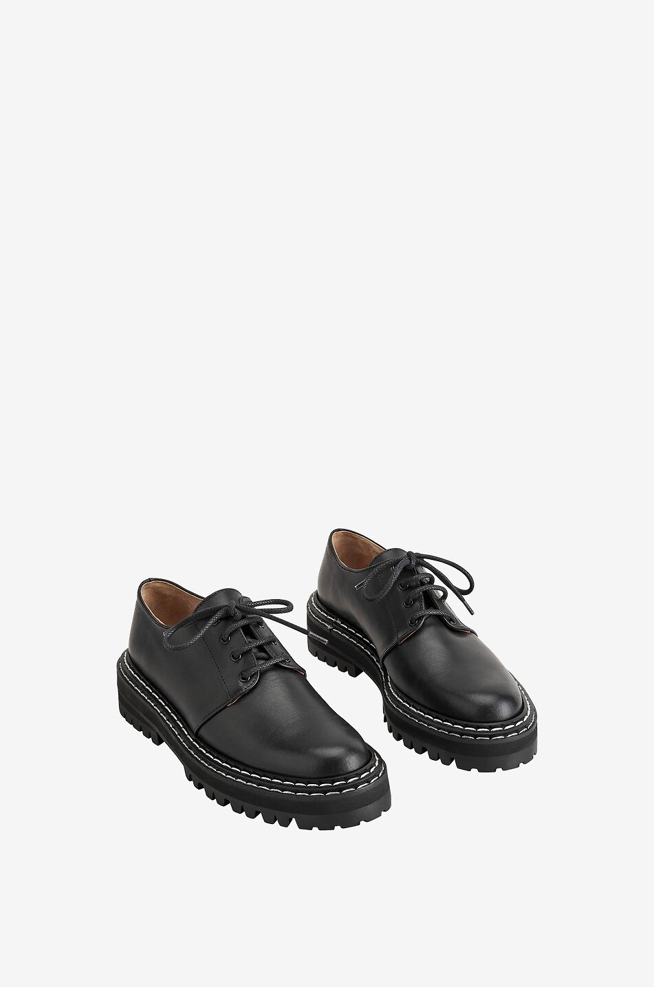ATP ATELIER Mocassins en cuir à semelle crantée Femme NOIR 2