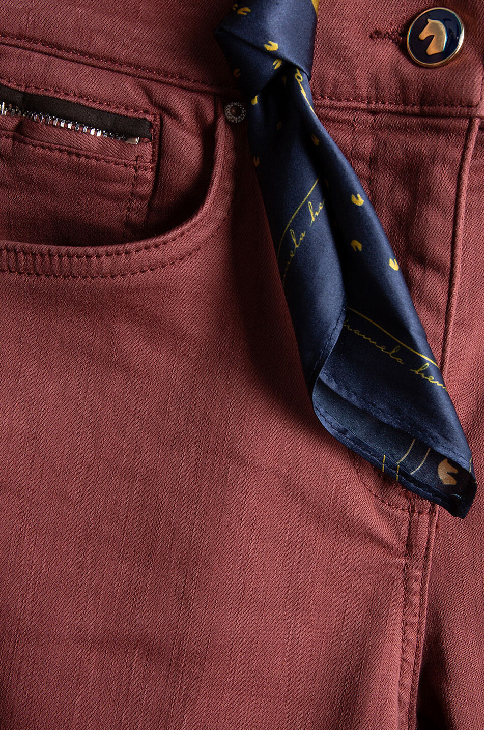 PAMELA HENSON Skinny-Fit-Jeans Cinq Cut Vintage Blue Damen BRAUN 3