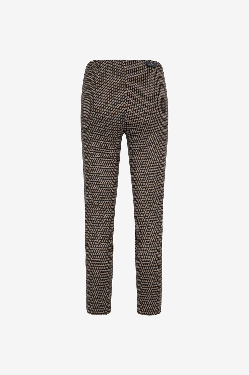 PAMELA HENSON Salt diamond patterned jersey skinny fit trousers Women CAMEL 2