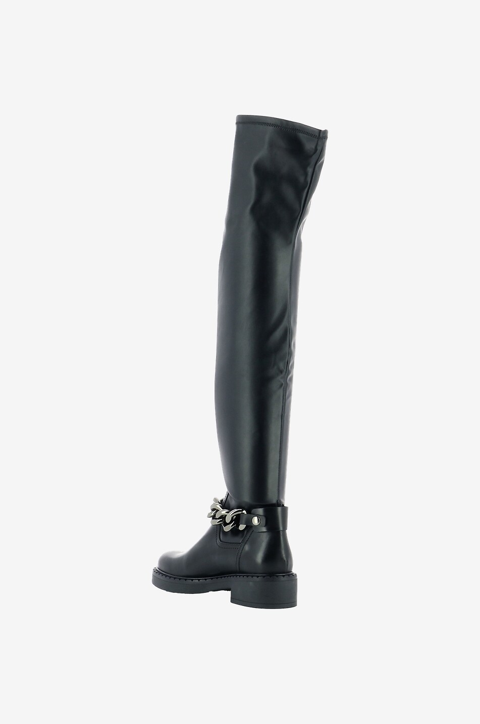 BONGENIE Bottes-chaussette hautes et bride à chaîne Kora Femme NOIR 3