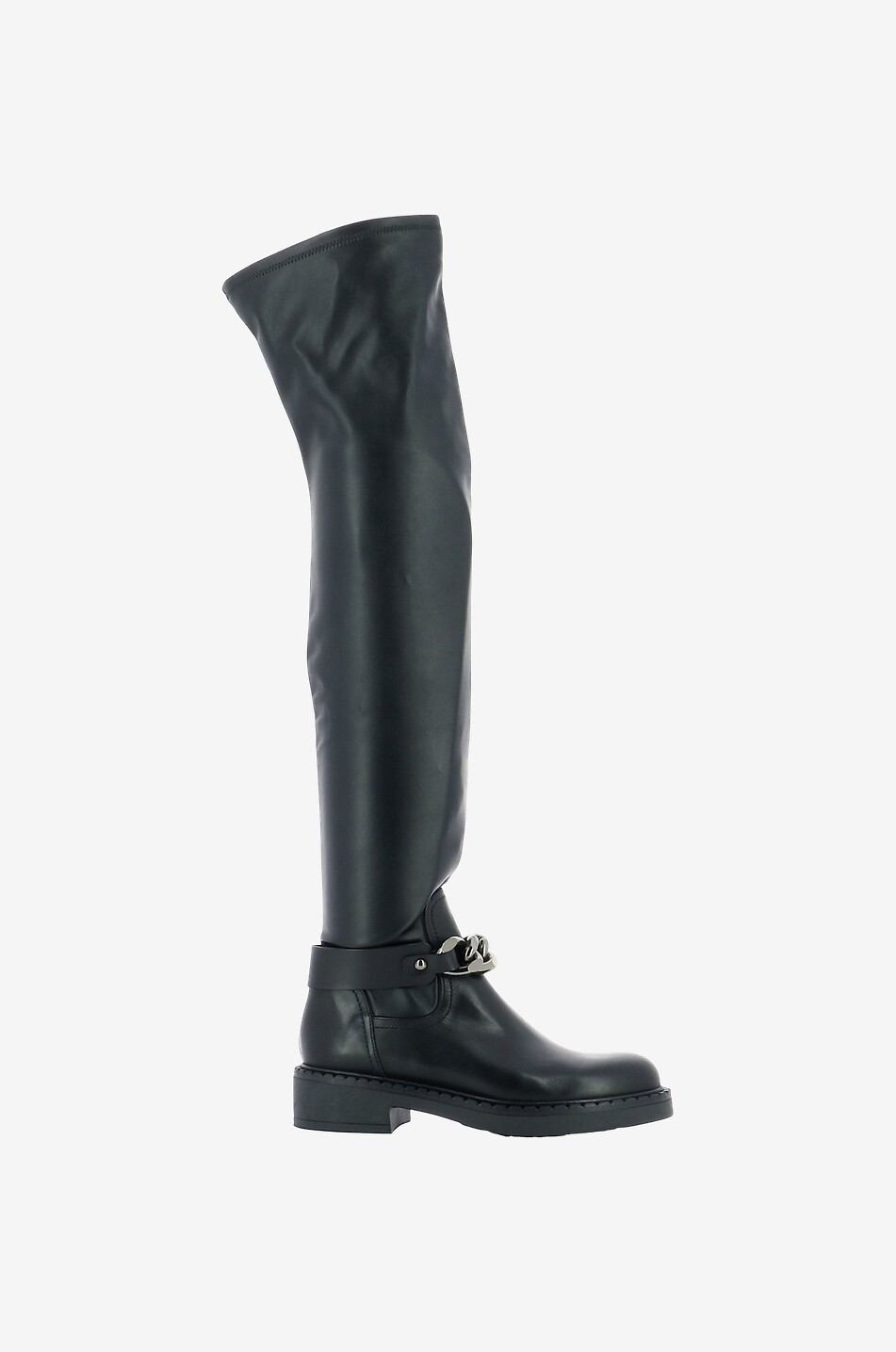 BONGENIE Bottes-chaussette hautes et bride à chaîne Kora Femme NOIR 1