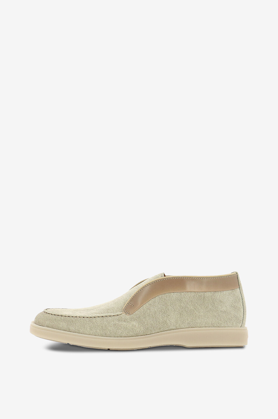 SANTONI Leather ankle boots Men Light beige 3