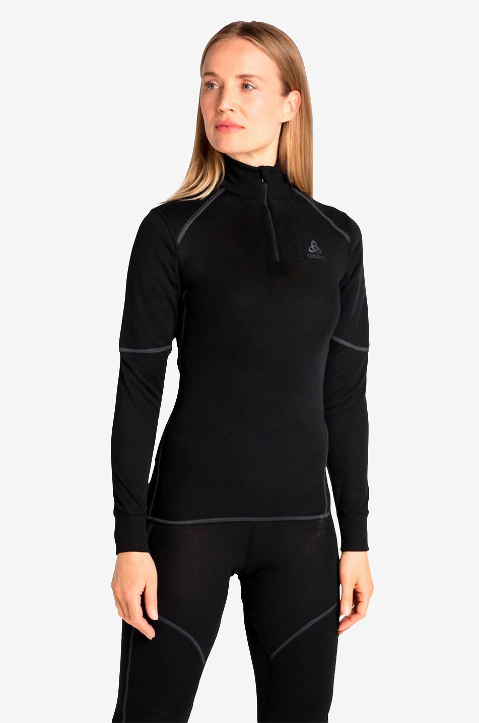 ODLO Active X-Warm Eco women's stand-up collar t-shirt Women BLACK 3