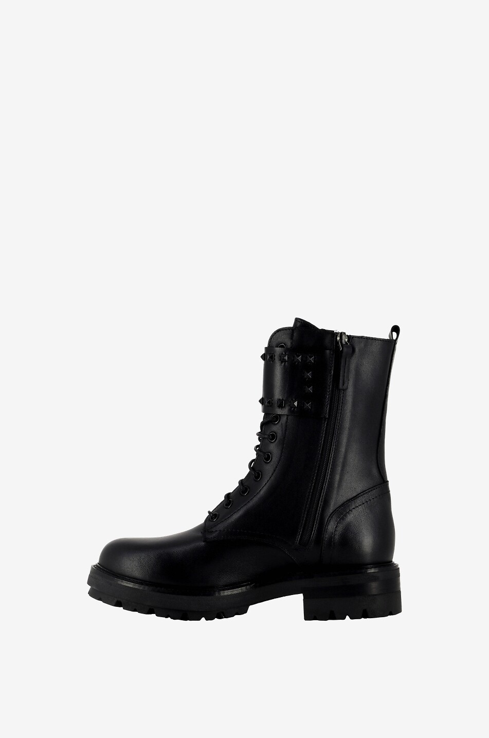 BONGÉNIE Bottines motardes à large bride cloutée Crast Femme NOIR 3