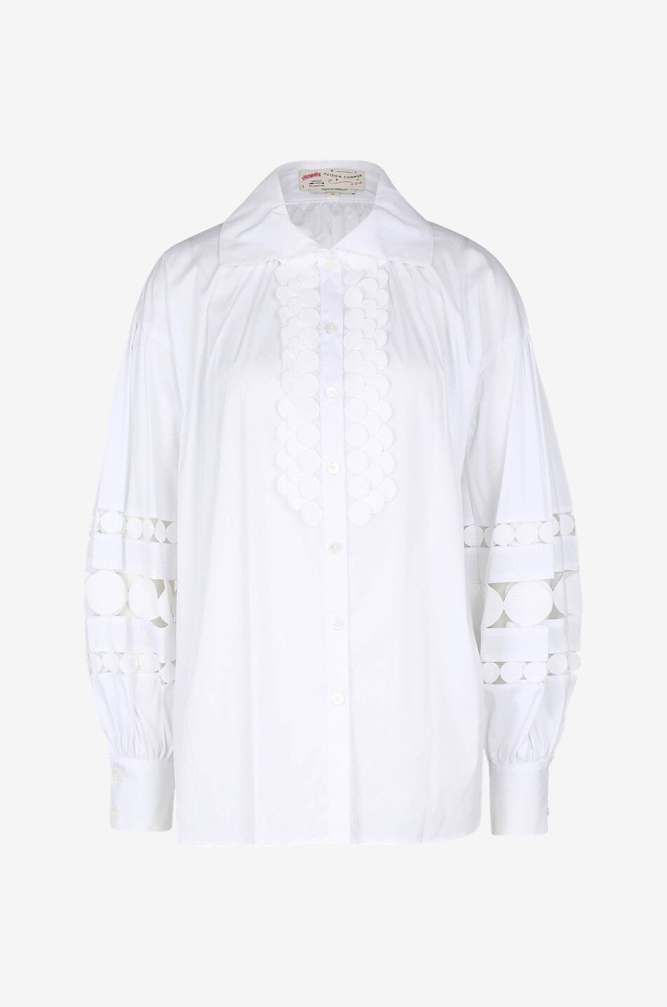 MAISON COMMON Bluse mit Tupfenborten aus Baumwolle Damen WEISS 1