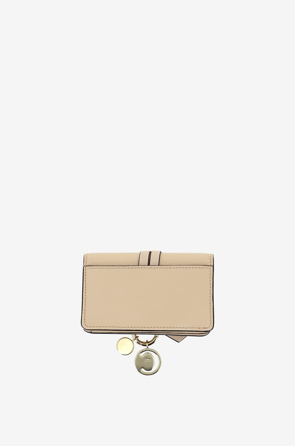 CHLOE Alphabet leather business card case Women PINK 2