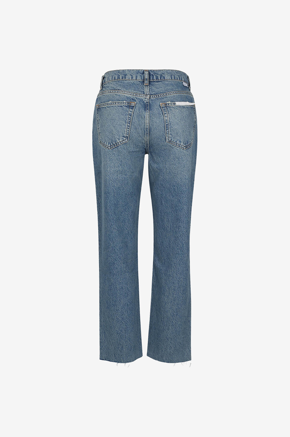 BOYISH Jean droit effiloché The Tommy Far Country Femme BLEU 2