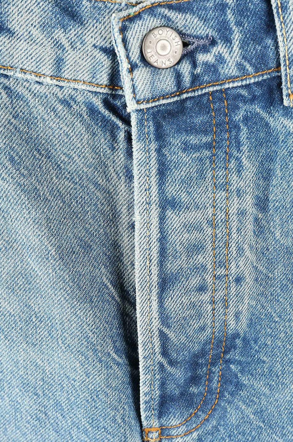 BOYISH Jean droit effiloché The Tommy Far Country Femme BLEU 3