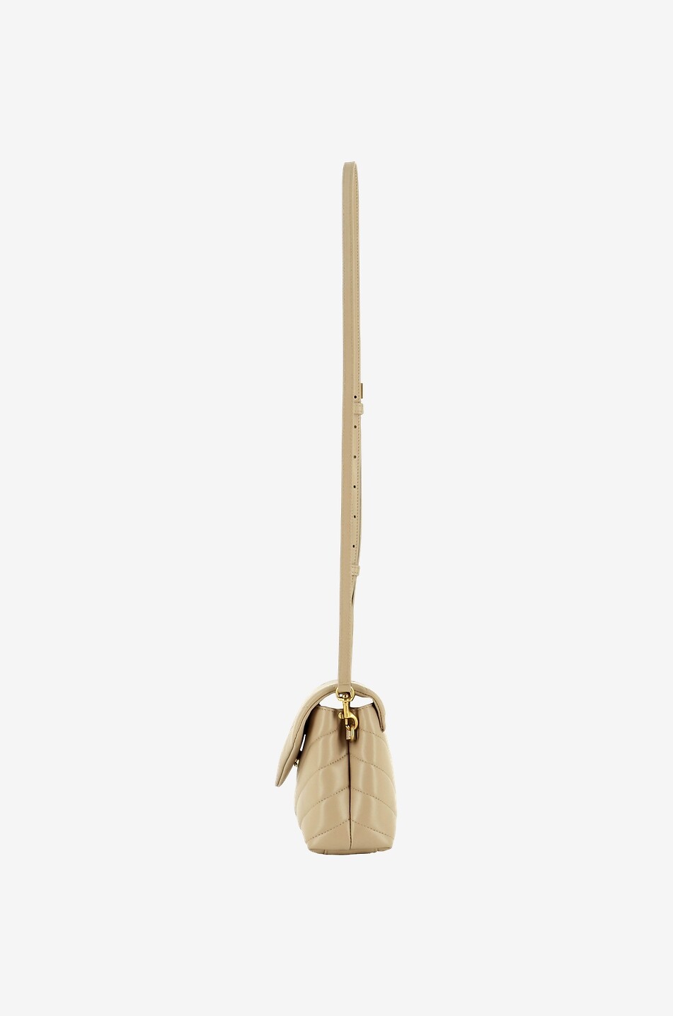 SAINT LAURENT PARIS Gesteppte Mini-Schultertasche aus Glattleder Loulou Toy Damen BEIGE 4