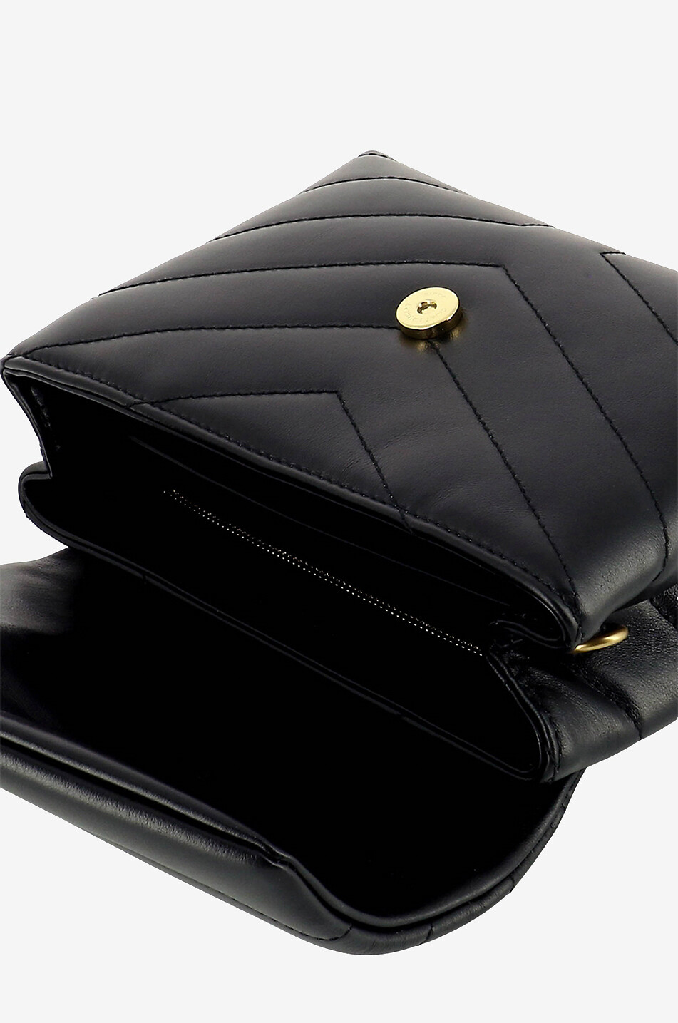 SAINT LAURENT PARIS Gesteppte Mini-Schultertasche aus Glattleder Loulou Toy Damen SCHWARZ 5