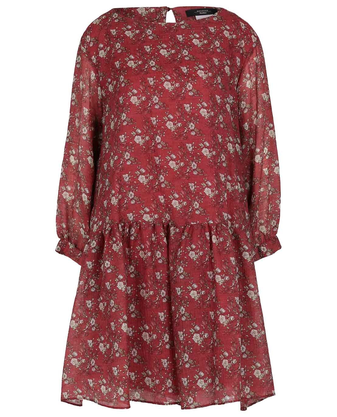 WEEKEND MAX MARA Abatina virgin wool floral dress Women RED 1