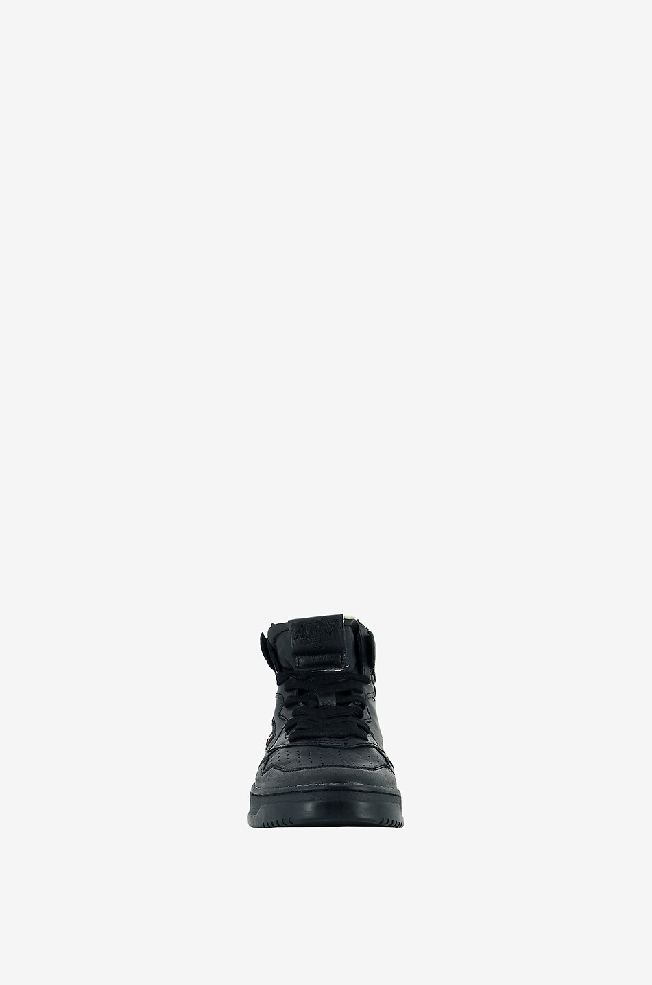 AUTRY Baskets montantes à  lacets en cuir lisse Autry 01 Mid Man Homme NOIR 2