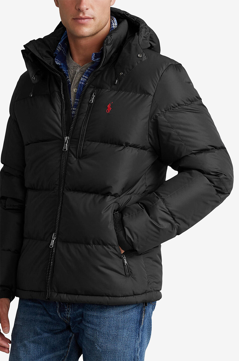 POLO RALPH LAUREN Lange Daunenjacke mit abnehmbarer Kapuze El Cap Herren SCHWARZ 2