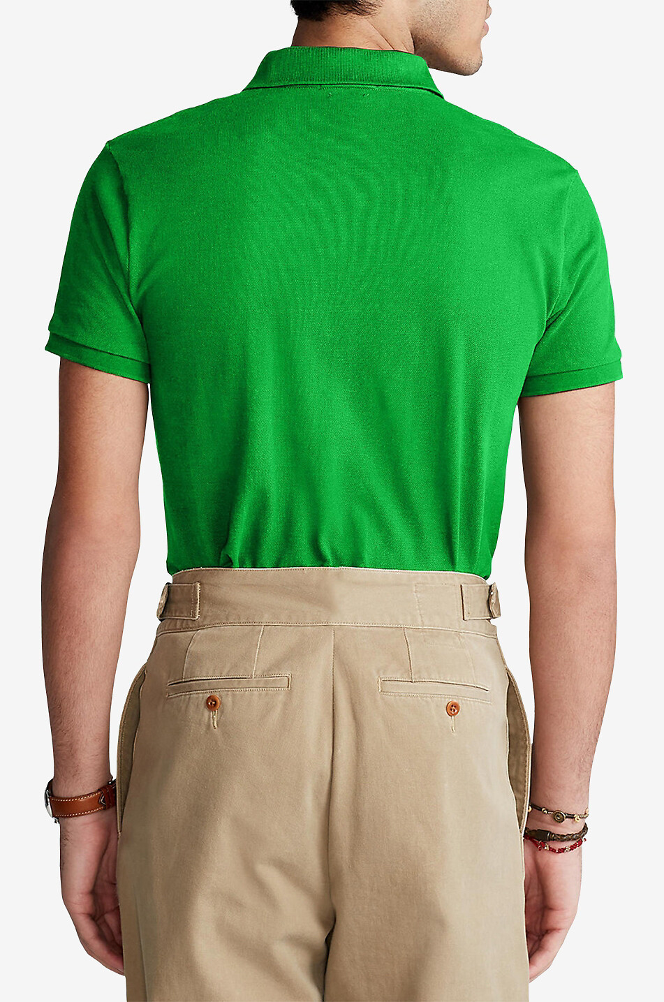 Polohemd aus Baumwollpiqué mit Pony-Stickerei Custom Slim Fit