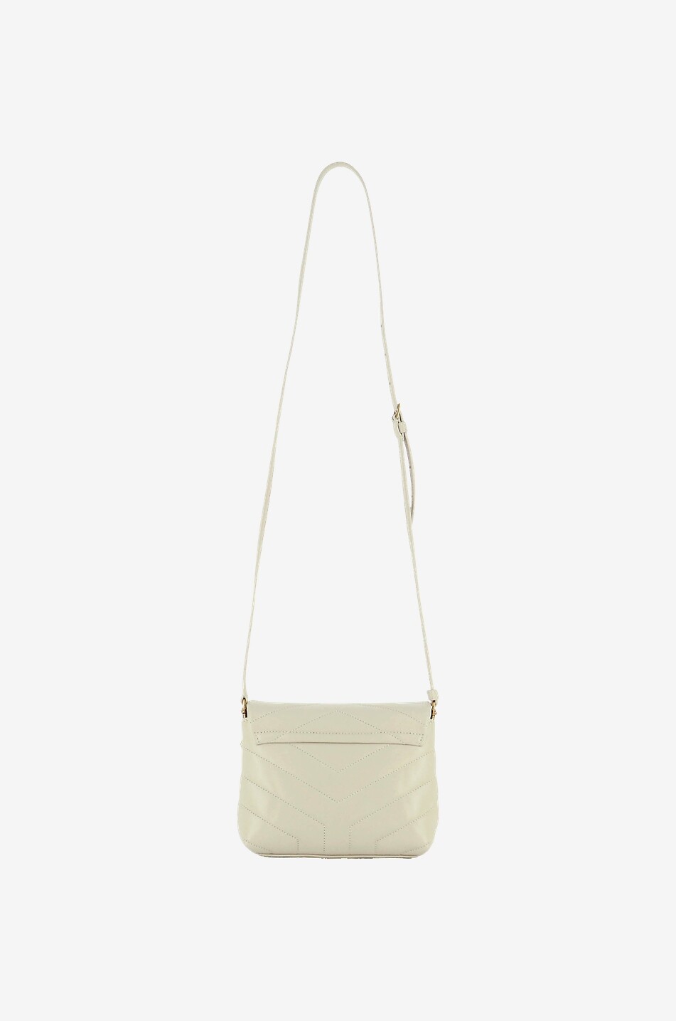SAINT LAURENT PARIS Loulou Toy quilted smooth leather mini shoulder bag Women EGGSHELL 3