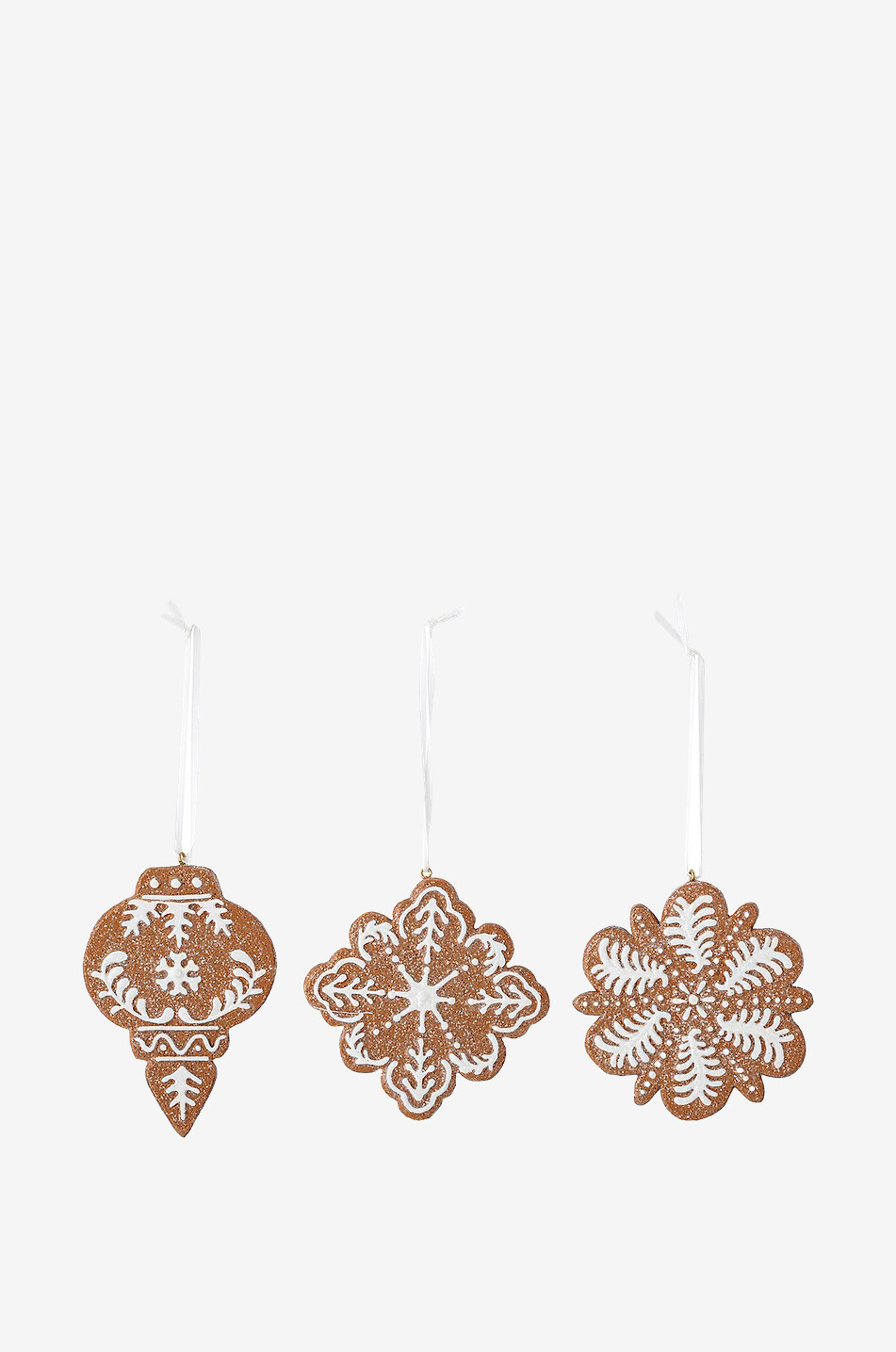 Ornements pain d'épice glacé Pearl
