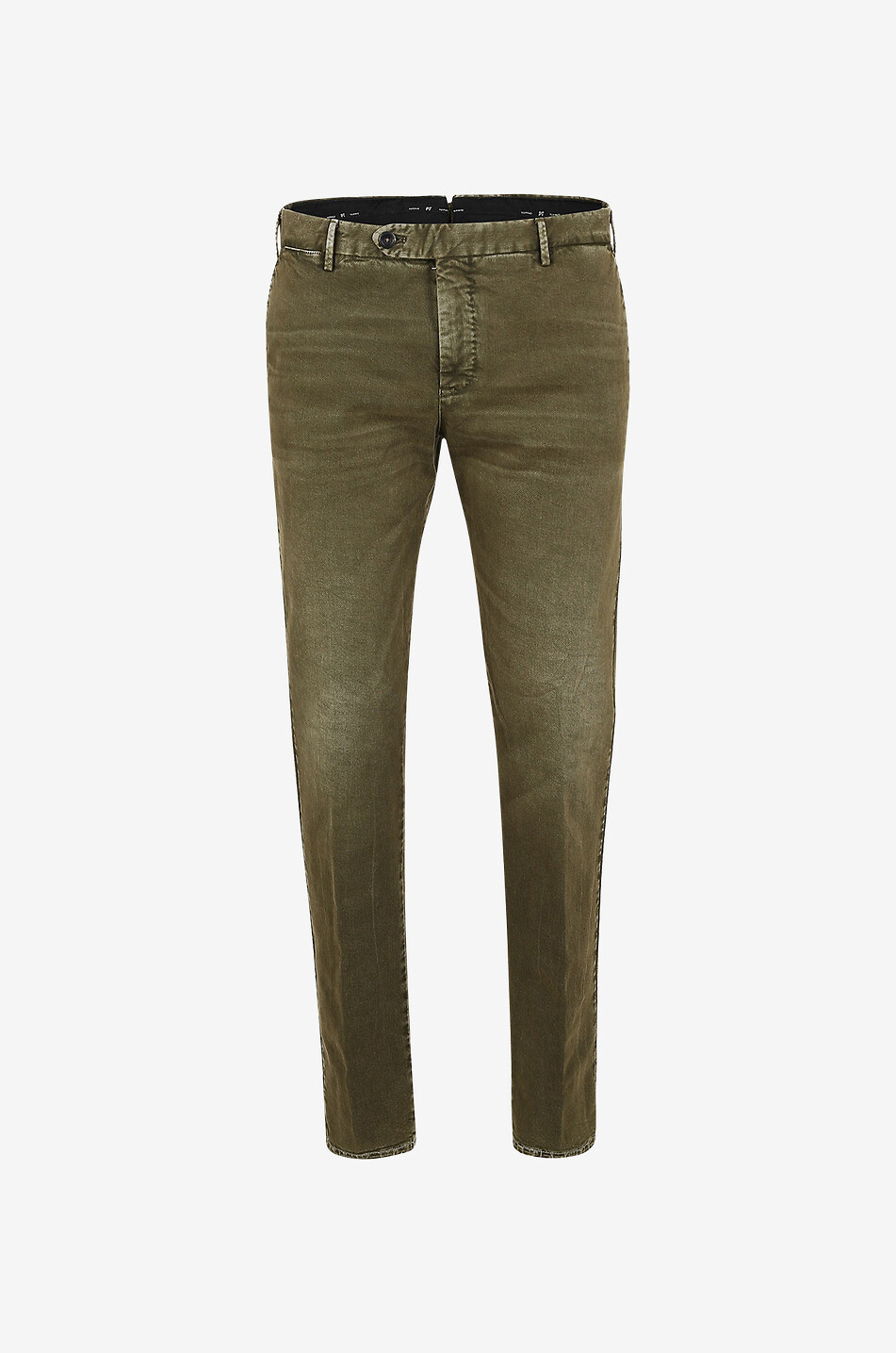 PT TORINO Pantalon chino délavé Vintage Slim Homme VERT MOYEN 1