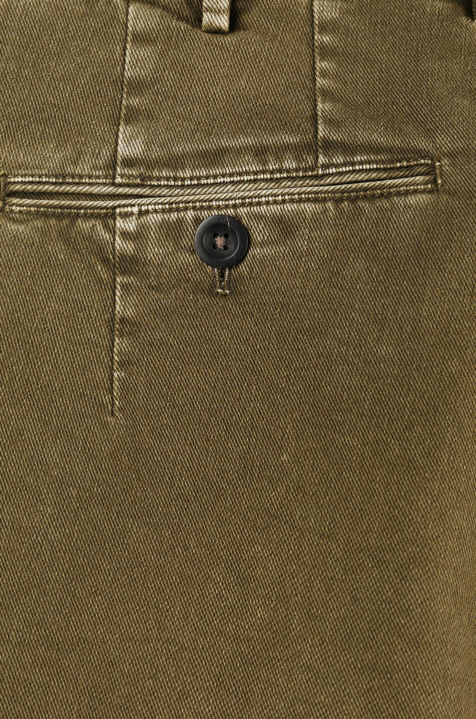PT TORINO Pantalon chino délavé Vintage Slim Homme VERT MOYEN 3