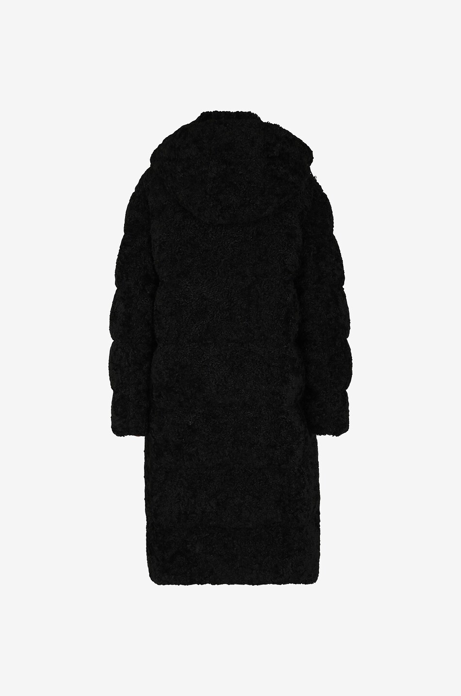 MONCLER Hainardia hooded fluffy long down jacket Women BLACK 2