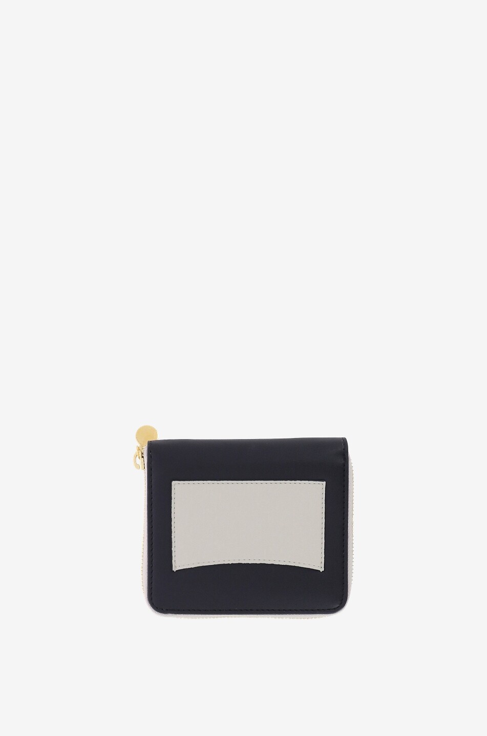STELLA McCARTNEY Stella Logo bicolour zip-around faux leather wallet Women BLACK 2