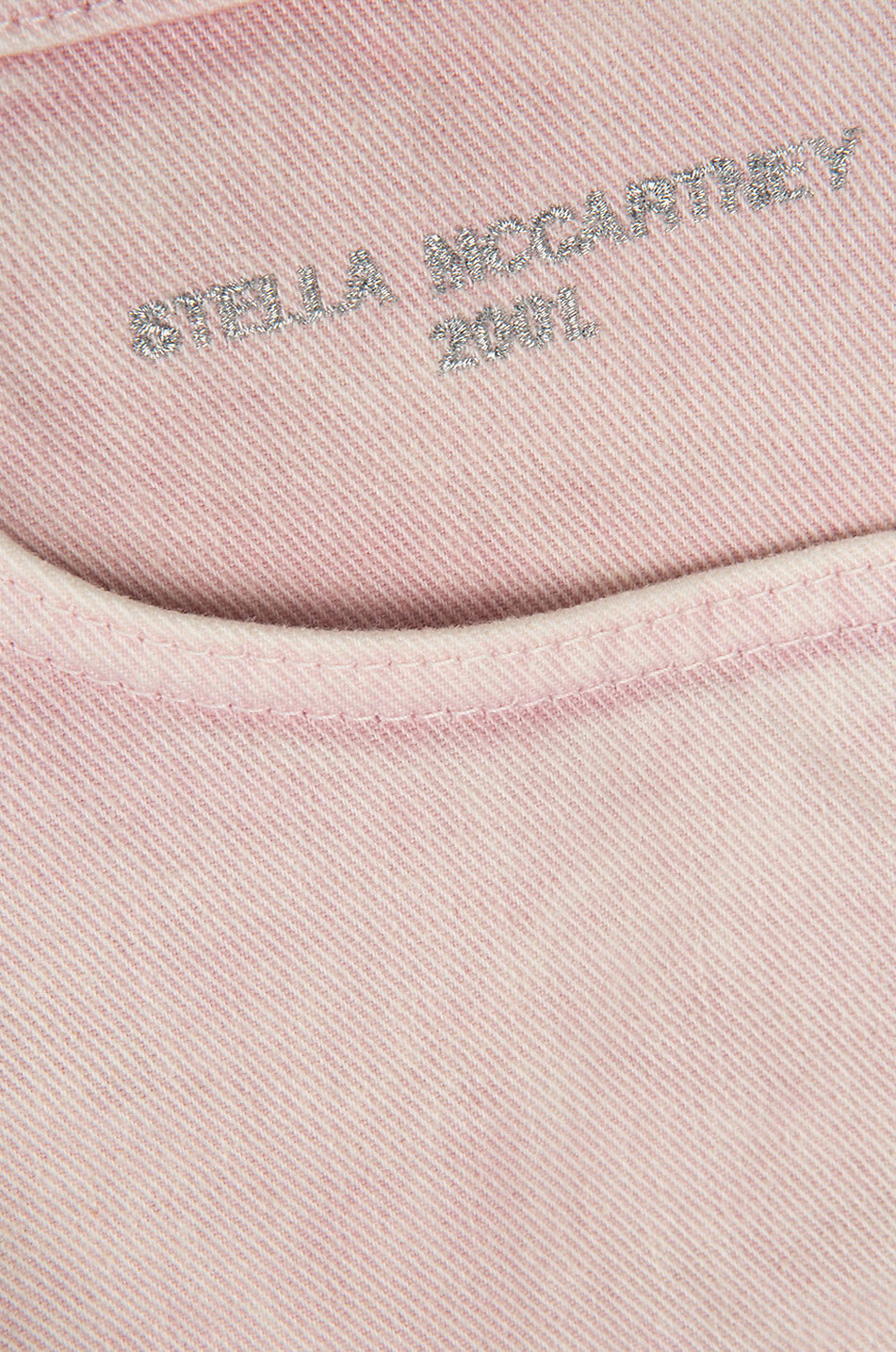 STELLA McCARTNEY Nachhaltige Denim-Shorts Fresh Peach Stone Washed Damen ROSA 3