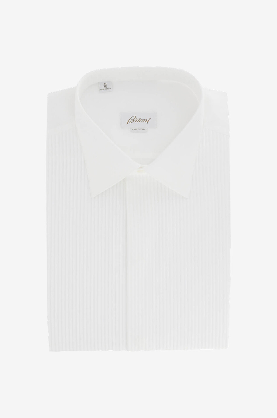 BRIONI Long-sleeved cotton shirt Men WHITE 1