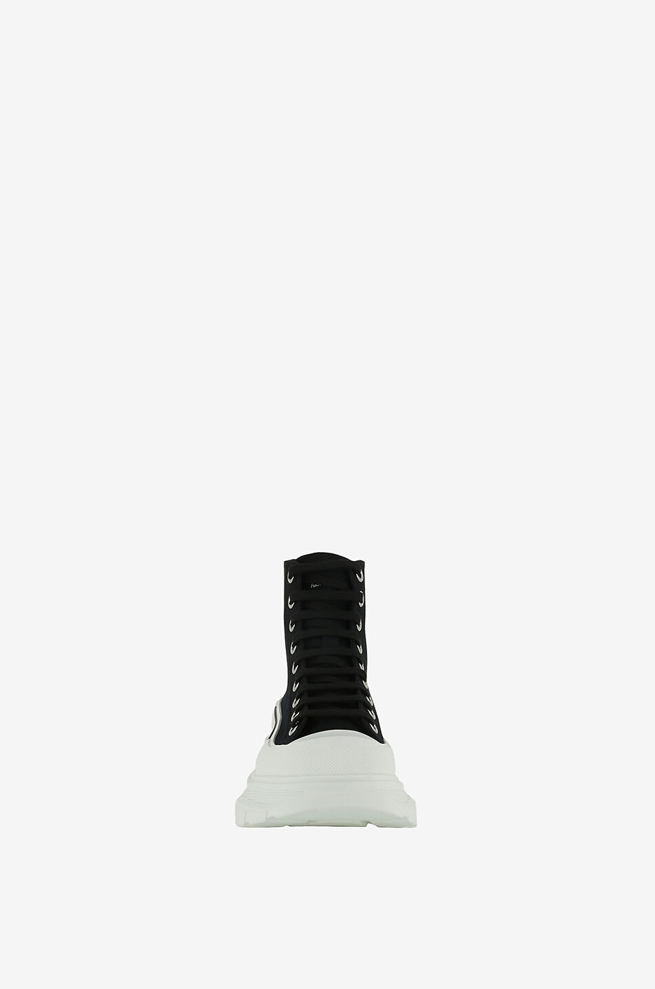 ALEXANDER McQUEEN Bottines à lacets en toile Tread Slick Femme NOIR 2