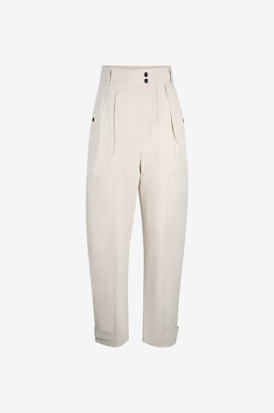 Pantalon taille haute en coton Rowina