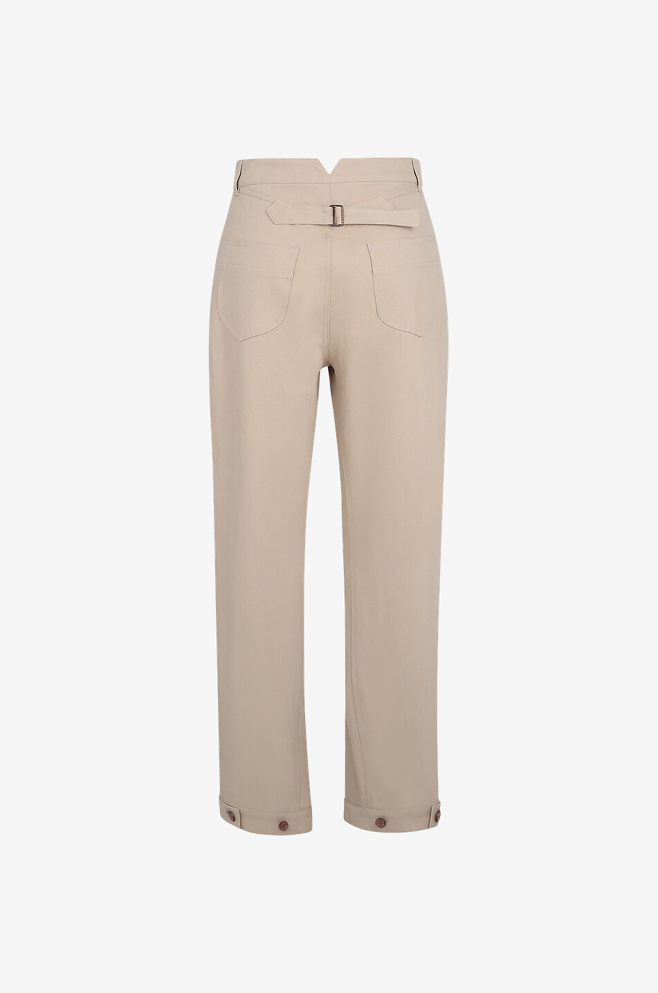 Pantalon carotte utilitaire taille haute