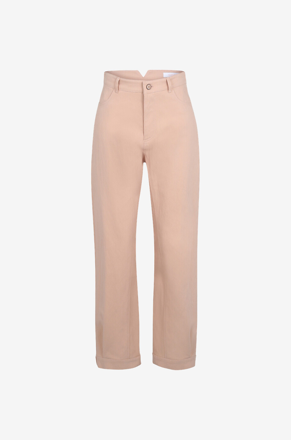 Utilitarian high-rise carrot trousers