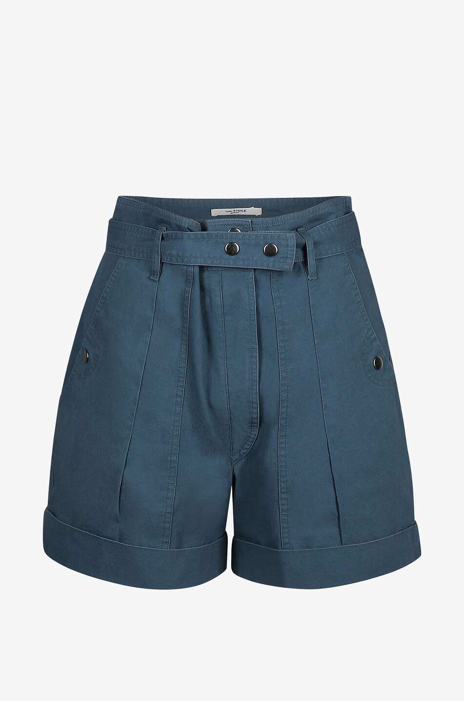 Short à taille haute ceinturé