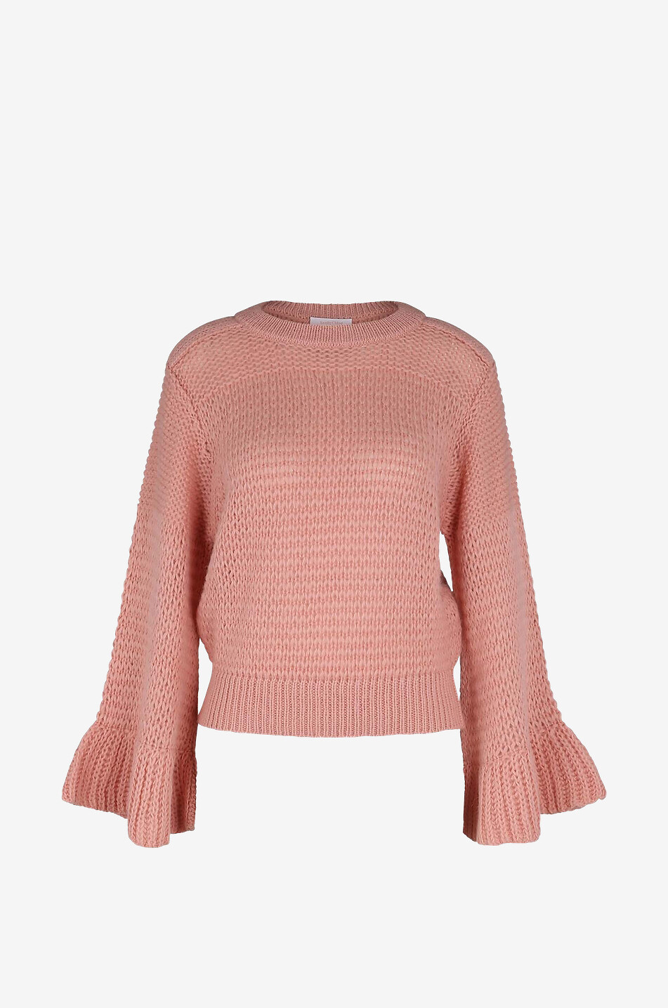 Lightweight alpaca blend jumper with bell sleeves