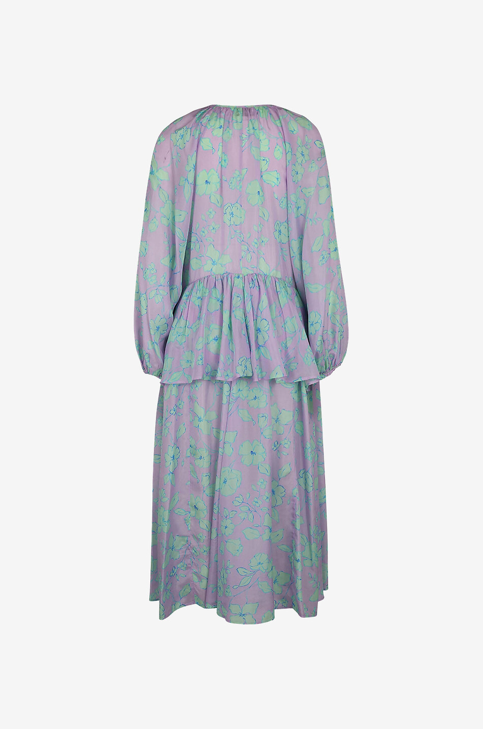 FORTE FORTE Langes Seidenkleid Damen BLAU 2