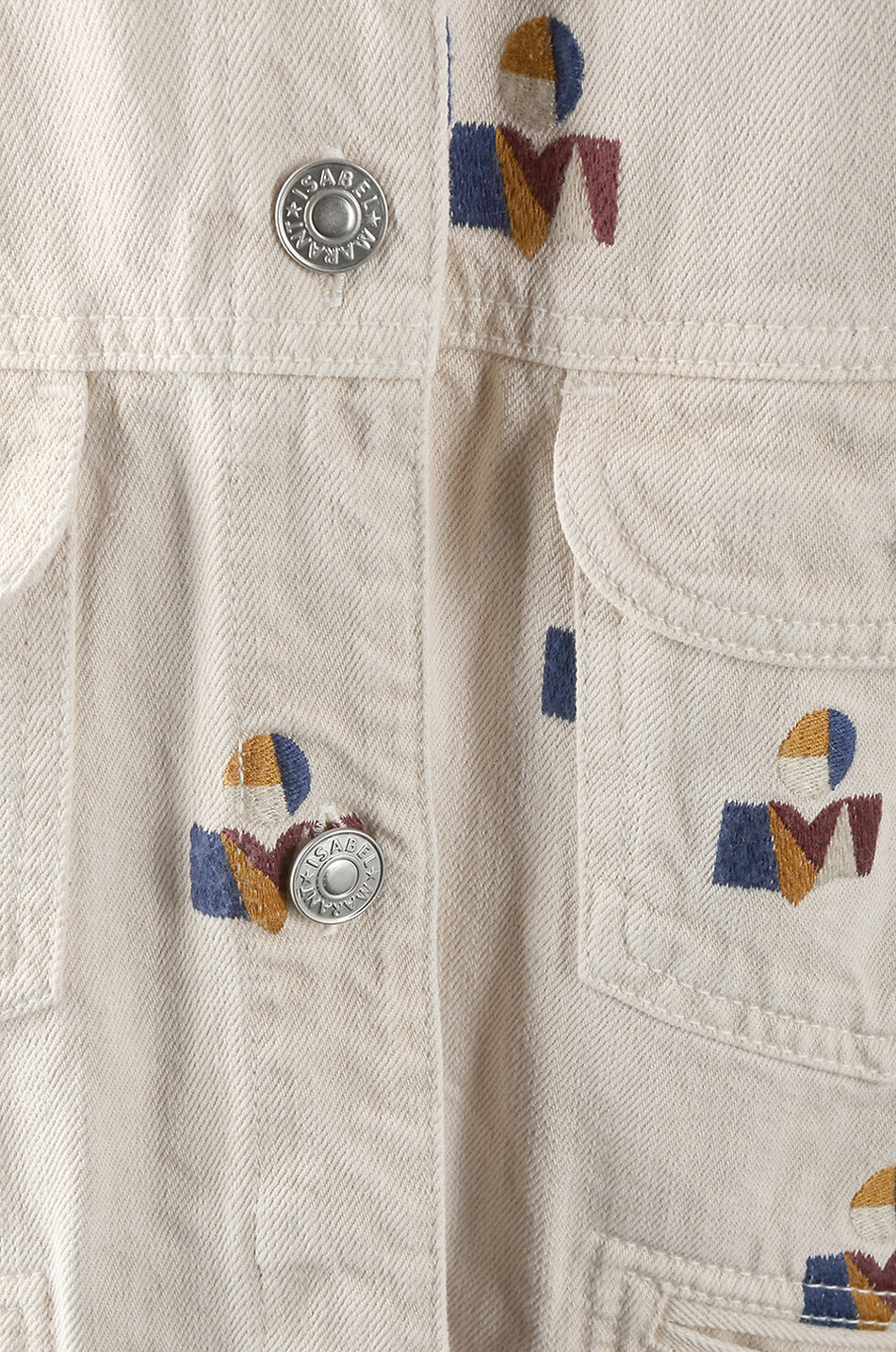 ISABEL MARANT Bestickte Jeansjacke Jabor Herren BUNT 3