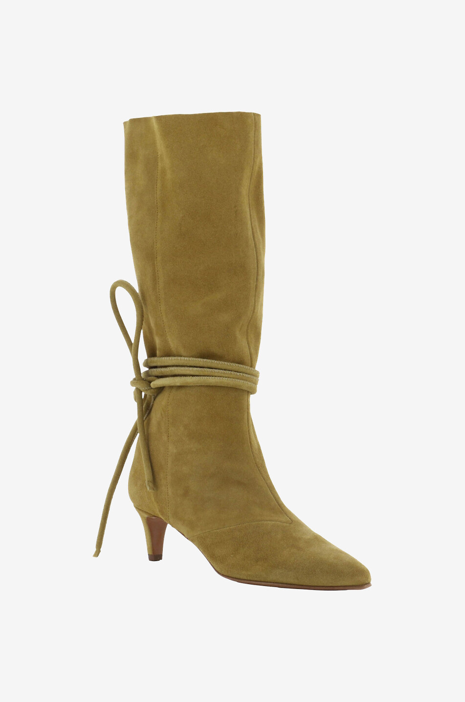 Bottes à talon en cuir