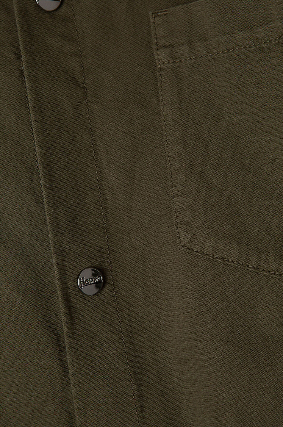HERNO Gloss Wave cotton and linen parka Men MEDIUM GREEN 3