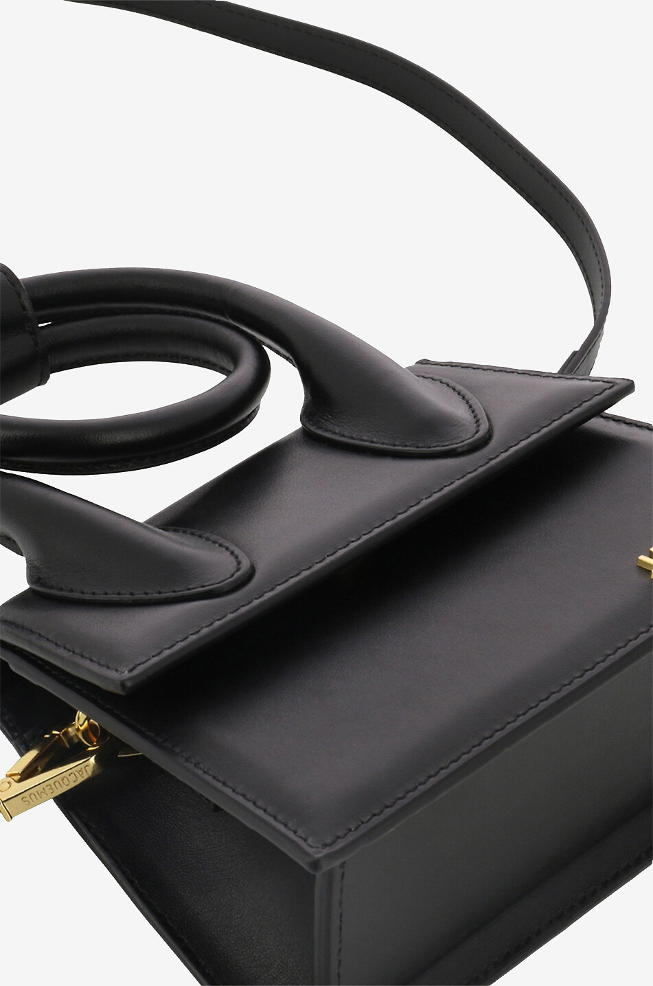 JACQUEMUS Wandelbare Handtasche aus Leder Le Chiquito Noeud Damen SCHWARZ 6
